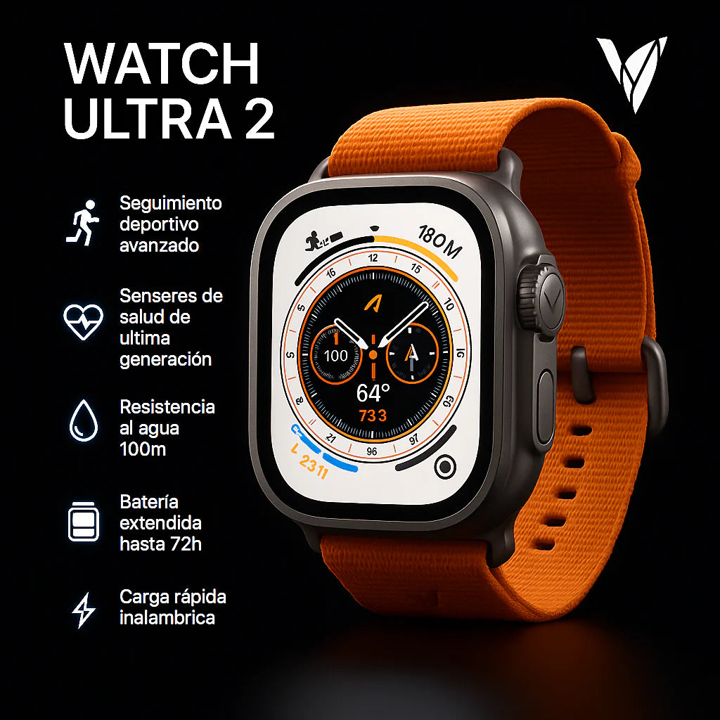 Smartwatch Ultra Pro 2 con 2 correas